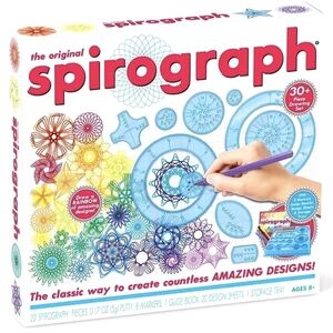 ~ THE ORIGINAL SPIROGRAPH ~ 30+ PC DRAWING SET + 8 MARKER PENS ~ AGES 8+ BNIB :)